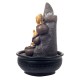 Fontaine intérieure : Bouddha 4 Vasques, Coll. Zentrends, 40 H cm