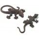 Set 2 Geckos en Fer, Modèle Fonte à Poser, L 15 cm (Grand)