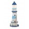 Thème Bord de mer : Phare décoratif en Bois et LED, H 31 cm