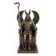 Statuette résine Egypte : Le trône d'Anubis, H 27 cm