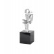 Sculpture Design Résine : Indiscrétion, Mod Blanc Satiné H 57 cm