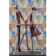 Sculpture en Métal : Famille aux Finitions Multicolores, H 60 cm