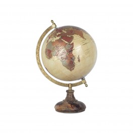 Globe terrestre déco, Petit Modèle La Pérouse, Version Noire, H 39 cm