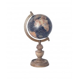 Globe terrestre déco, Petit Modèle La Pérouse, Version Noire, H 39 cm