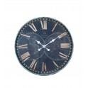 Horloge Vintage MDF & Cerclage métal, Mod Cartographie 1, H 58 cm