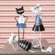 Statuette fer : Le Chat Girly discret, Collection Fun Cats, H 35 cm