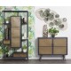 Décoration murale design : Feuillage tropical, Vert & Gris, L, 90 cm