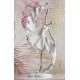 Statuette Design XXL : Danseuse en robe & Ruban 1, Collection Silver Line, H 62 cm