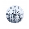 Horloge murale Surf : Noir et Blanc, Mod 1. D 34 cm
