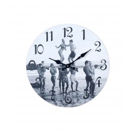 Horloge murale Surf : Noir et Blanc, Mod 1. D 34 cm