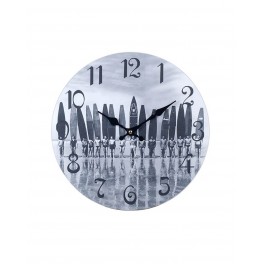 Horloge murale Surf : Noir et Blanc, Mod 2. D 34 cm