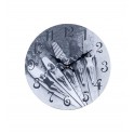 Horloge murale Surf : Noir et Blanc, Mod 3. D 34 cm
