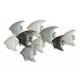 Déco murale Métal : Poissons Scalaires Noir, Gamme Océanic. L 67 cm