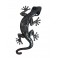 Gecko Mural métal : Modèle Gris Batik, H 31 cm