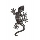 Gecko Mural métal : Modèle Gris Batik, H 38 cm