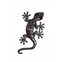 Gecko Mural métal : Modèle Gris Batik, H 38 cm