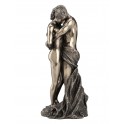 Statuette Couple Nu, Antic Line : Les Amants Enlacés, H 29 cm