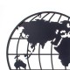Silhouette Murale Métal : Planisphère 2 cercles, L 100 cm