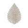 Déco murale en Bois : Feuille Stylisée et Céruse Blanche, H 100 cm