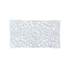 Déco murale en Bois Blanc : Motifs Mandala, L 84 cm