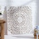 Déco murale en Bois Blanc : Motifs Mandala, Diam 60 cm