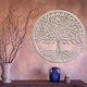 Déco murale Bois : Arbre de Vie Marron Blanchi. Diem 60 cm