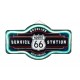 Enseigne Murale Station Essence Route 66, Effet néon, L 58 cm