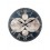 Horloge rétro, Modèle blanc 1, Mappemonde, Diamètre 34 cm