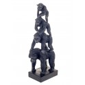 Statuette 4 Singes sur Socle, The Monkey Family, H 40 cm