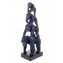 Statuette Gorille Aviateur, Finition Antic Line, H 34 cm