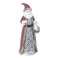 Figurine Père Noël en Résine, Rouge et Gris, H 20 cm