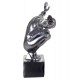 Statue Résine contemporaine Homme : Equilibre, Silver, L 50 cm