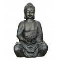 Grand Bouddha en résine, Patine verte H 66 cm