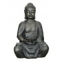 Grand Bouddha Magnésie, Patine Gris cendré, Hauteur 61 cm