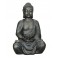 Grand Bouddha Magnésie, Patine Gris cendré, Hauteur 61 cm