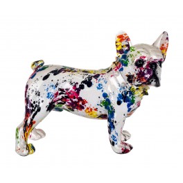 Statuette Chien : Le Bouledogue Français, Collection Ubik, L 24 cm