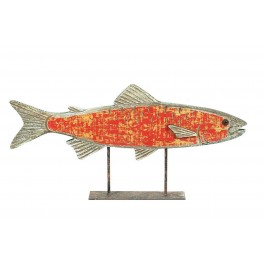 Déco murale en Bois flotté : Poisson XL, L 69 cm