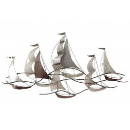 Déco murale XXL : Grande Régate 6 Voiliers, L 130 cm