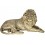 Statuette Lion couché XL, Modèle baroque doré, L 80 cm