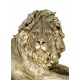 Statuette Lion couché XL, Modèle baroque doré, L 80 cm