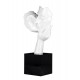 Sculpture Design Résine : Indiscrétion, Mod Blanc Satiné H 57 cm