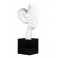 Sculpture Design Résine : Indiscrétion, Mod Blanc Satiné H 57 cm