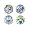 Set 4 Photophores Indiens, Mandalas Colorés, Diamètre 10 cm