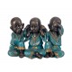 Set de 3 Mini-Moines de la Sagesse Assis 2, Collection Baby Zen, H 7,5 cm