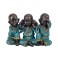 Set de 3 Mini-Moines de la Sagesse Assis 2, Collection Baby Zen, H 7,5 cm