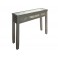 Commode 3 Tiroirs en madère avec inserts verre laqué noir, L 73 cm
