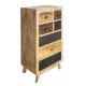 Chiffonnier Scandinave 7 tiroirs ATLAS, Bois de Manguier, H 125 cm