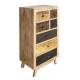 Chiffonnier Scandinave 7 tiroirs ATLAS, Bois de Manguier, H 125 cm