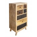 Chiffonnier Scandinave 7 tiroirs ATLAS, Bois de Manguier, H 125 cm