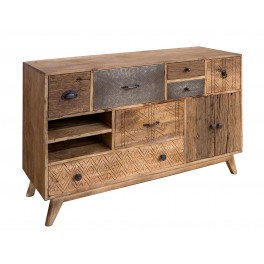 Grande Meuble bas Scandinave ATLAS, Bois de Manguier, L 120 cm